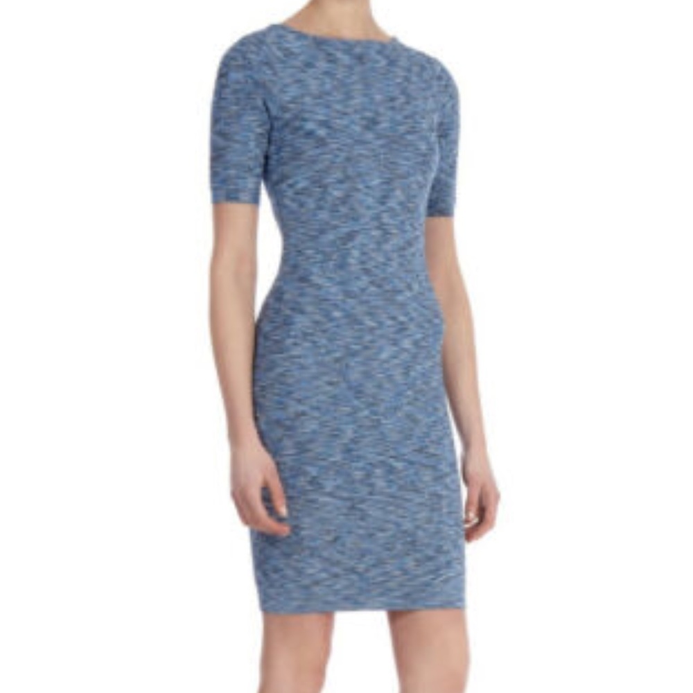 Karen Millen Knit Blue Spacedye Dress 1